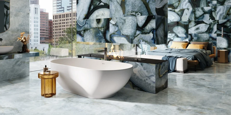 Oplev elegance med vores marmorlook gulv- og vægfliser – tidløst design og luksus i dit hjem. Find din stil i dag