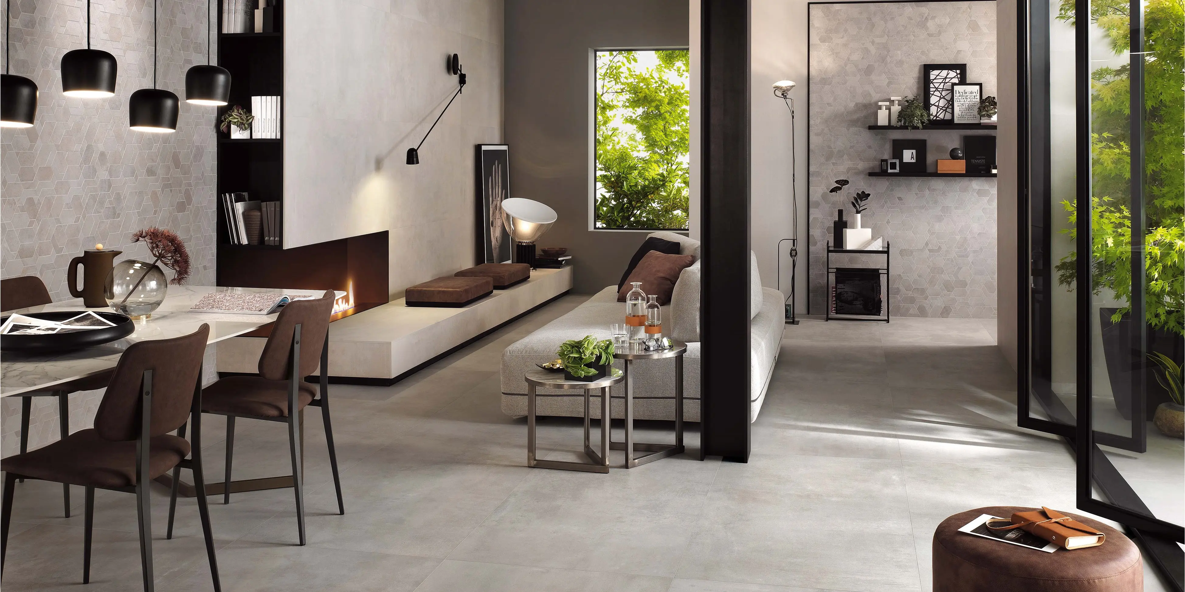 Få en tidløs elegance med klassiske beton fliser i dit køkkenalrum. Skab et stilfuldt og funktionelt rum, der inspirerer til samvær og hygge.