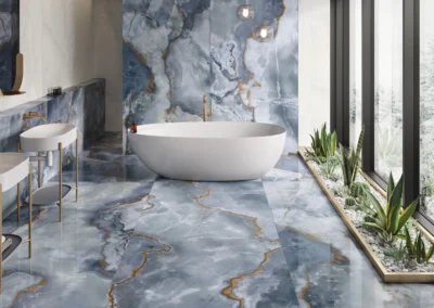 Opdag den forfriskende elegance af blå fliser til dit badeværelse. Skab et naturligt og stilfuldt miljø med vores udvalg af smukke designs og inspirerende idéer.
